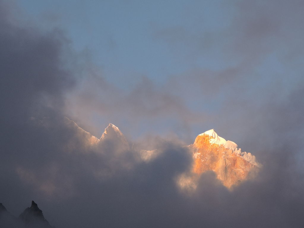 First ray of Sun on Mt. Meru India Travel Forum