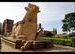 The huge Nandi, inside the temple complex.