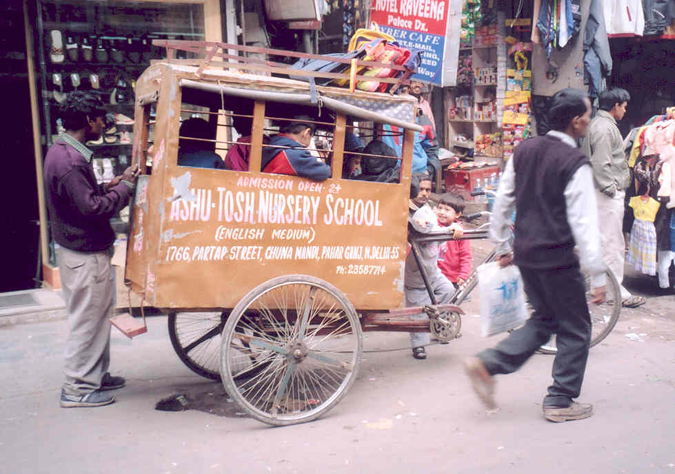 Tiny school bus, Delhi