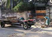 Bullock Cart Replacement by Lou Wilson.  Tags: Crossing the Border, Transportation, Sri Lanka.