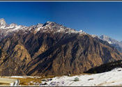 Panaroma View of Himalayan Peaks - II by Prashant Menon.  Tags: Uttarakhand, Auli, peaks, nanda devi, dunagiri, hanuman.