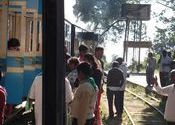 station stop, Ooty toy train by zamba.  Tags: Tamil Nadu, Udagamandalam, Toy Trains, Trains.