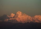 Makalu,Everest,Lhotse(L to R) from Phalut by life1style1.  Tags: West Bengal, Phalut, Mount Everest.