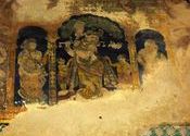 palace wall painting by Sama.  Tags: Thanjavur, Tamil Nadu, palace, painting.