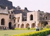golconda fort - view of an annexe by Bigzero.  Tags: Temples and Monuments, fort.