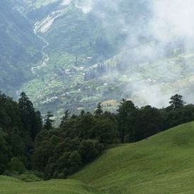 Roopkund Trek - Wan village as seen from Ali Bugyal: Roopkund Trek - Wan village as seen from Ali Bugyal Roopkund Trek - Wan village as seen from Ali Bugyal: Roopkund Trek - Wan village as seen from Ali Bugyal