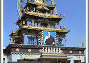 Pagoda of Namdroling Nyingmapa Monastery by abracax.  Tags: Karnataka, Bylakuppe.