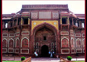 Entrance To Jehangir Mahal by aarosh.  Tags: Uttar Pradesh, Agra Fort.