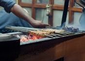 Mmmmm, kebabs at Karim's by OceanTragic.  Tags: New Delhi, Delhi, karim's hotel restaurant, food, Indian Cooking and Cuisine, kebabs.