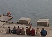 Time pass at Varanasi Ghat by drvbose.  Tags: Uttar Pradesh, Varanasi.