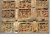 Terracotta art on Bishnupur Temple wall by Duronto Jajabar.  Tags: West Bengal, Bishnupur, temple, terracotta.