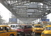 Howrah Bridge by abracax.  Tags: Howrah, West Bengal, Howrah Bridge, City Life.