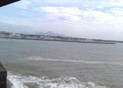 Kanyakumari from the Ferry by traveljerk.  Tags: Tamil Nadu, Kanyakumari, ferry.