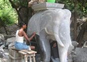 hathi sculptor, Mahabs by bijapuri