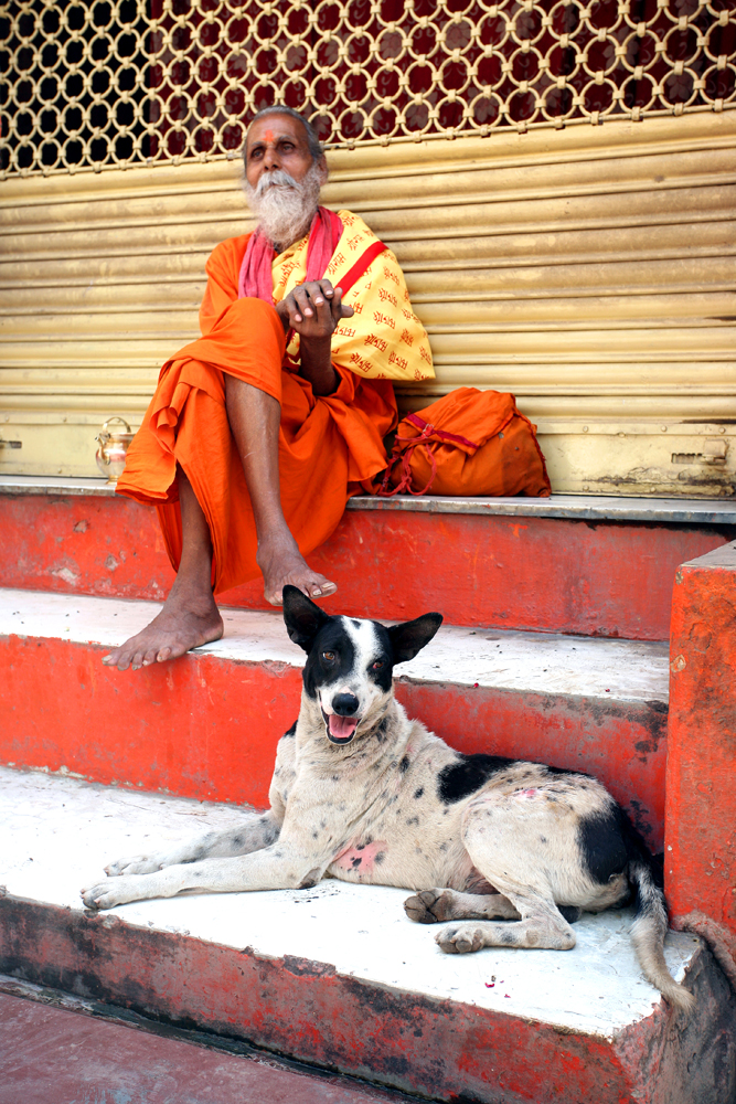 Saddhu and dog, Varanasi India Travel Forum