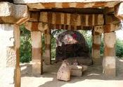 Hanuman shrine, outside Hampi by Khandoma.  Tags: Hampi, Karnataka, Temples and Monuments, hanuman.