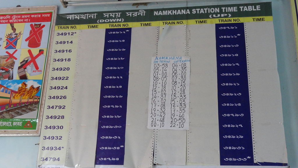 Train timing from/to Namkhana India Travel Forum