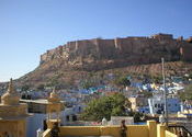 View of Fort from Rooftop of Haveli Guesthouse by ZUZU.  Tags: fort.