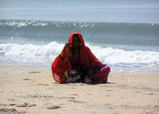 Beach hawker - Benaulim by mr pastry.  Tags: Benaulim, Goa, People and Faces, beach.