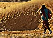 At Thar Desert by drvbose.  Tags: Rajasthan, Thar Desert, desert.
