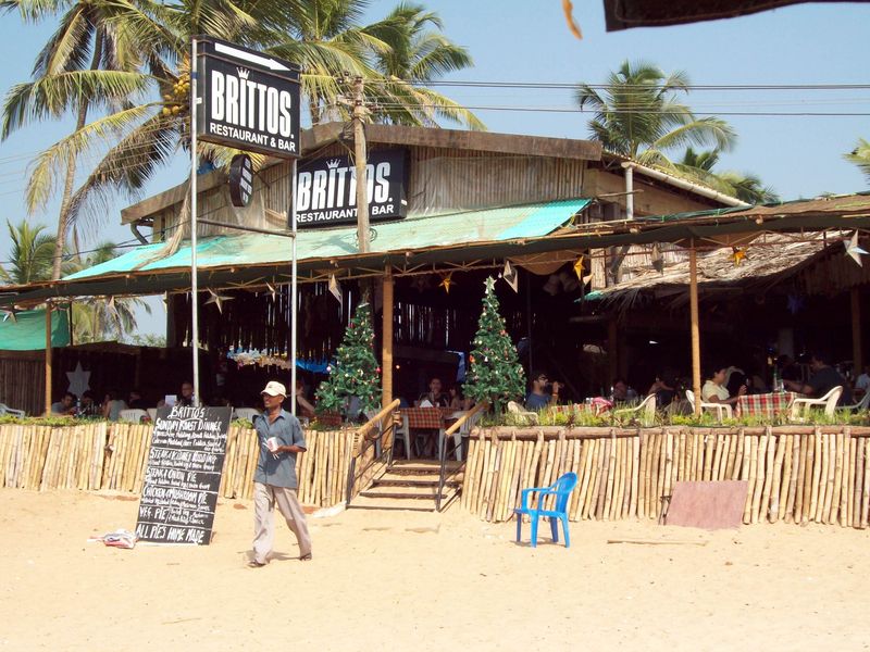 The Famous Brittos Restaurant on Baga Beach India Travel Forum