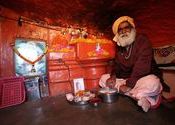 Baba in his cave, Mount Abu, Rajahsthan by happysnapper999.  Tags: Mount Abu, Rajasthan.