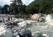 temporary bridge Gangori by Paleface.  Tags: Gangotri, Uttarakhand.