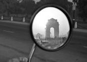 India Gate in my Mirror by Jzee.  Tags: Transportation, India Gate.