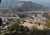 Gomti and Saryu joining at Bageshwar by Shyamal Mukherjee.  Tags: Bageshwar, Uttarakhand, Landscapes.