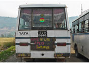 One love bus by Joph.  Tags: Nepal, bus.