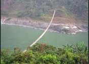 Arunachal Rope Bridge Siang Valley by theyyamdancer.  Tags: Dadra and Nagar Haveli, Landscapes.
