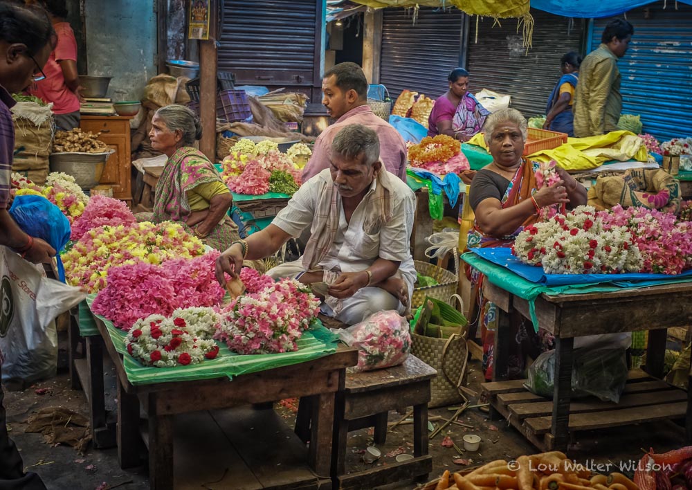 Pondicherry Flower Market Making Garlands India Travel Forum