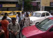 Traffic Jam in Kolkata by Vishaka.  Tags: Kolkata, West Bengal, City Life.