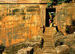 Wall at the Badami Cave Temples