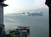 Lake Pichola from Lal Ghat Guesthouse by unclelach.  Tags: Rajasthan, Udaipur, Lake Pichola, Lakes.