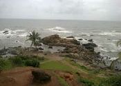 Look there is Vagator beach Goa by raajaavu.  Tags: Goa, Vagator Beach, beach.