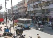 Porbandar Street by Lou Wilson.  Tags: Porbandar, Gujarat, Transportation.