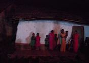 Shadows on a Wall by theyyamdancer.  Tags: Odisha.