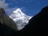 The Neelkanth seen behind the temple in the morning