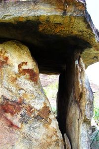 Close up of Muniyara Dolmen nr Marayoor, Kerala