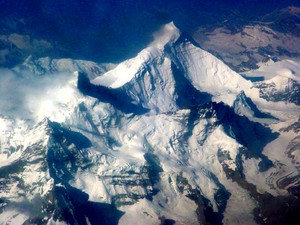 High above the Himalaya Range