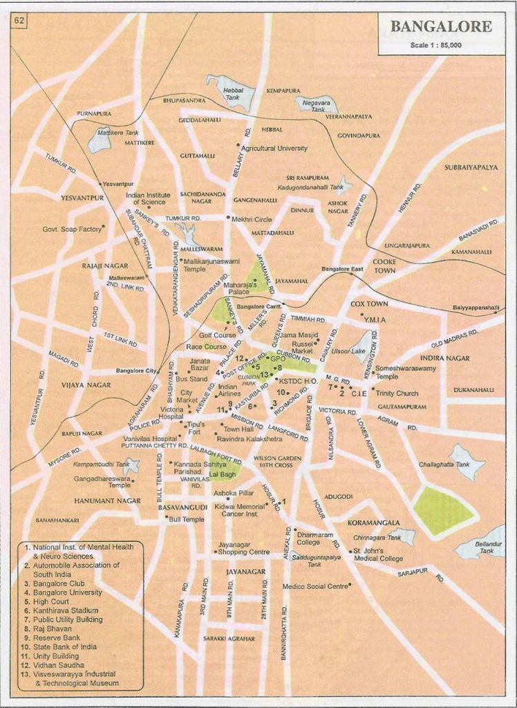 Bangalore Map - India Travel Forum | IndiaMike.com
