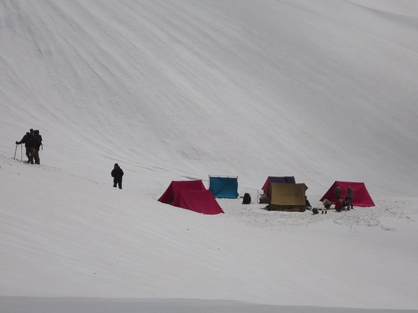 Camping near pass back camp