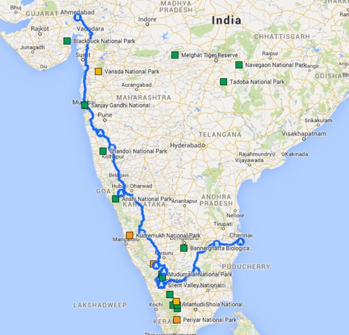 Western Ghats National Parks Road trip-Trip Report - India 